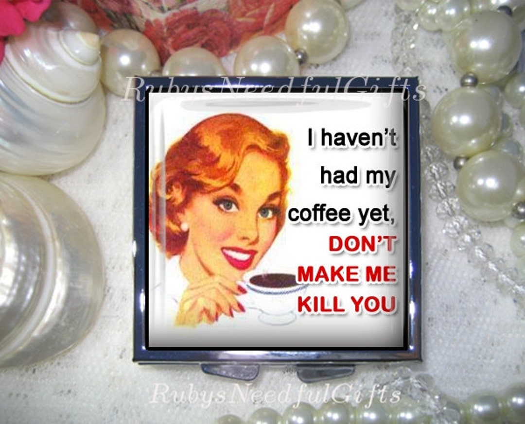 Square Pill Case Retro Diva Pill Case Pill Box Pill Etsy