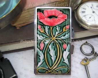 Art Nouveau Pill Case, 7 day Pill Box, Pill Case, Pill Box, 7 Sections, Pill Container,Best Friend Gift, Medicine Organiser, Poppy Pill Box.