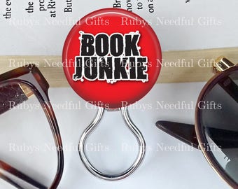 Glasses Holder, Magnetic Glasses Holder, Sunglasses Holder, Glasses Hanger, Eyeglass Holder, Birthday Gift, Sunglass Hanger, Book Junkie.