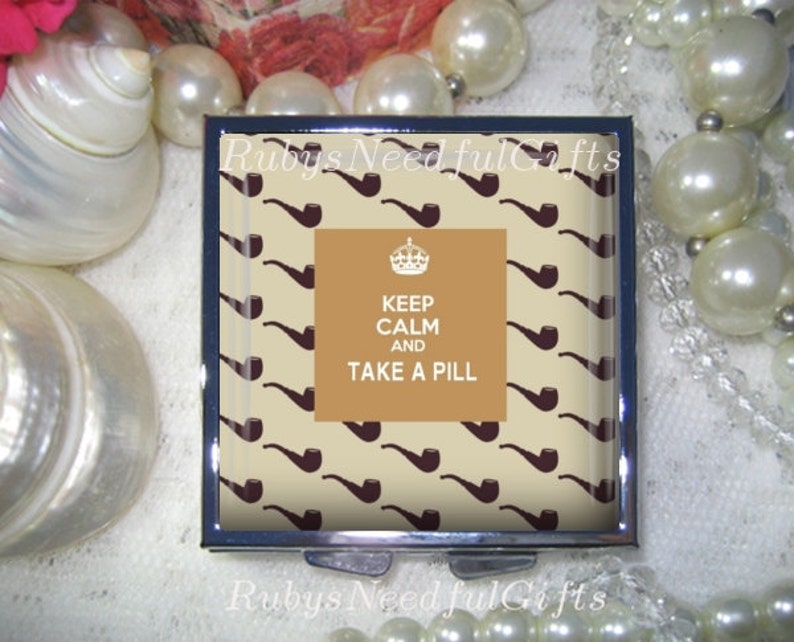 Pill Case Square Pill Case Pill Box Pill Container Etsy