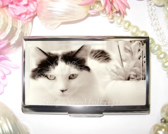 Business Card Holder, Card Holder, Business Card Case, Stainless Steel, Card Case, Credit Card Case, Cat.