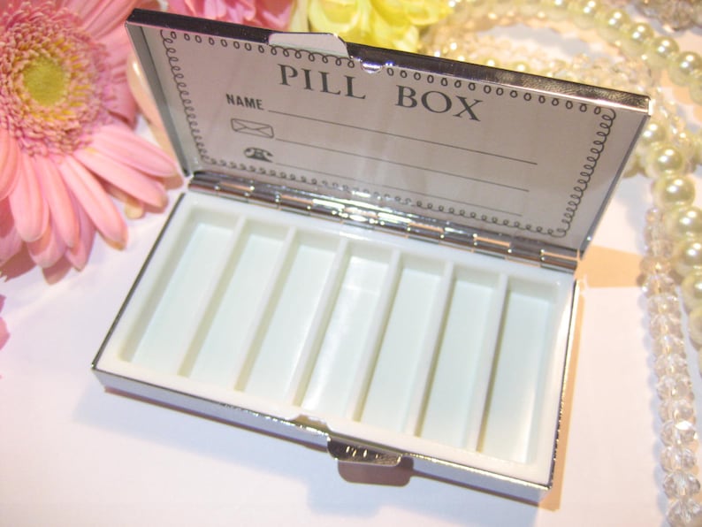 Skeleton Pill Case, 7 day Pill Box, Pill Case, Pill Box, 7 Sections, Pill Container, Best Friend Gift, Medicine Organiser, Be Yourself. image 2