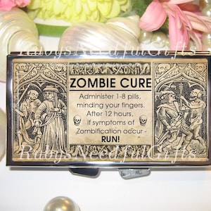 Zombie Pill Case, 7 day Pill Box, Pill Case, Pill Box, 7 Sections, Pill Container, Best Friend Gift, Medicine Organiser, Zombie Cure 2.