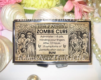 Zombie Pill Case, 7 day Pill Box, Pill Case, Pill Box, 7 Sections, Pill Container, Best Friend Gift, Medicine Organiser, Zombie Cure 2.