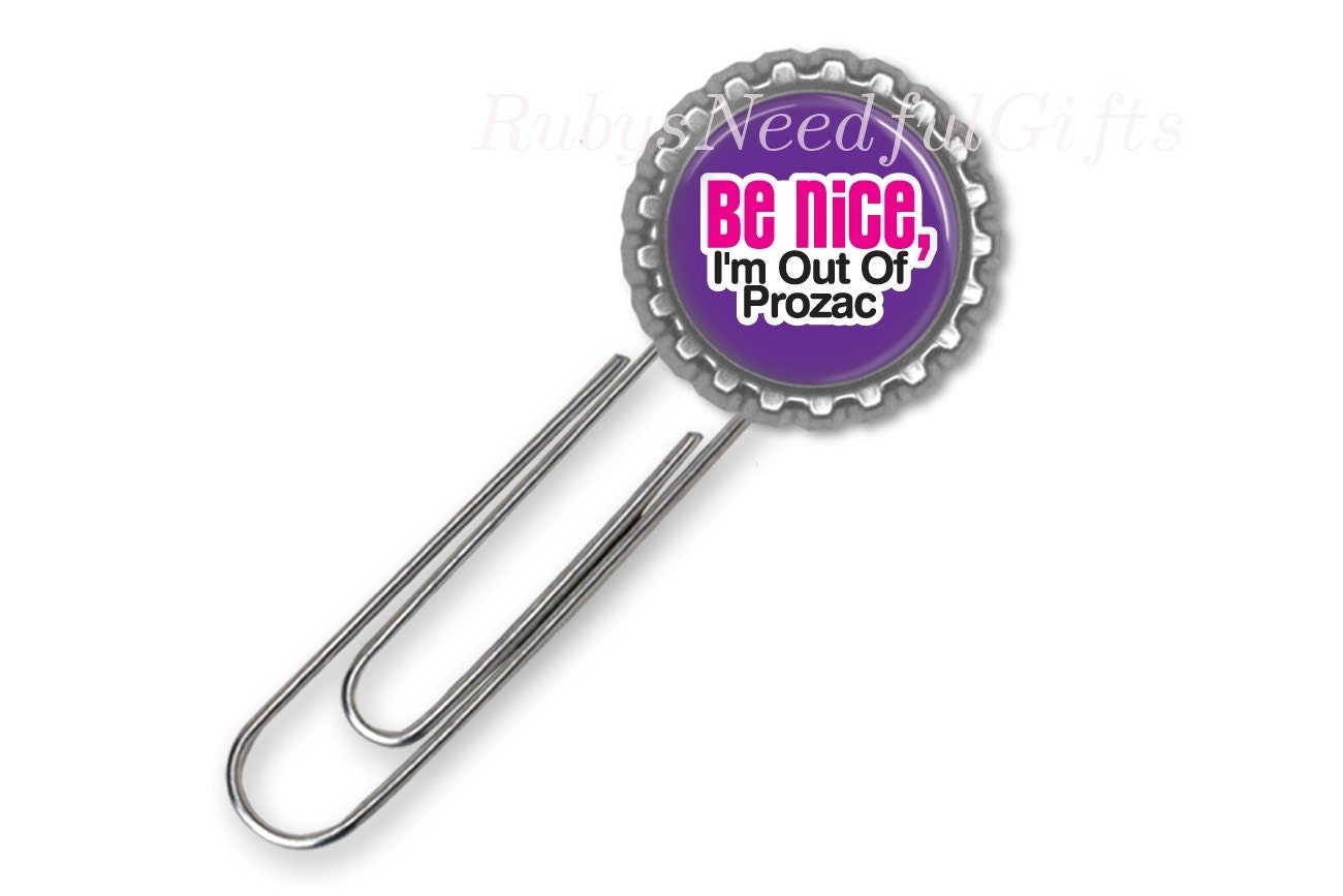 Large Paper Clip Bookmark Bottle Cap Bookmark Best Friend Etsy