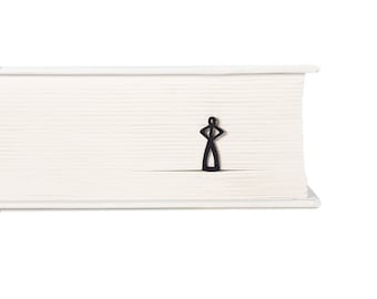 Metal Stick Man Cryptid Bookmark: Minimal Horror Reader Gift
