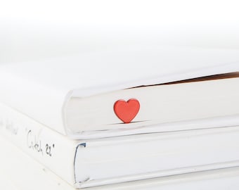 Metal Red Heart Bookmark: Valentine Book Lover Gift