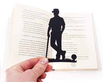 Metal Golf Player Bookmark: Original Gift Golfers