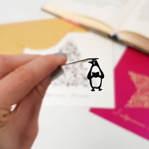 Reading Penguin Bookmark: Personalized Bookish Gift