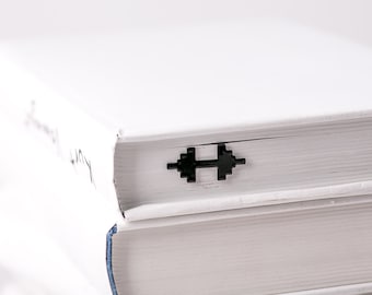 Metal Dumbbell Bookmark: Fitness Gym Reader Gift