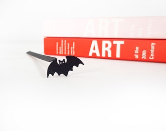 Metal Kitty Bat Bookmark: Gothic Book Lover Gift