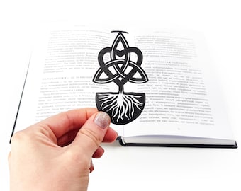 Metal Celtic Knot Bookmark: Irish Gaelic Steel Design
