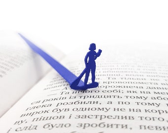 Metal SUP Surfer Bookmark: Ocean Book Lover Gift