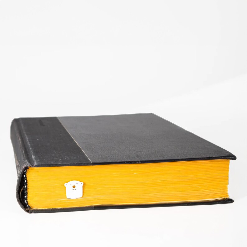 Bookmark white Bear. Etsy UK