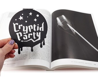 Metal Cryptid Party Bookmark: Horror Book Lover Gift