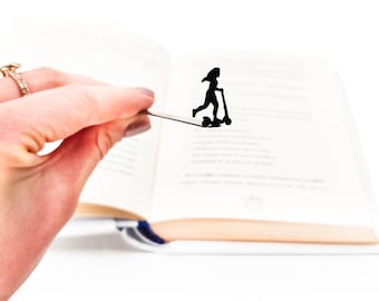 Metal Girl Scooter Bookmark: Urban Reader Gift