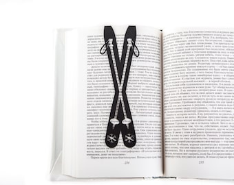 Metal Ski Bookmark: Winter Sport Reader Gift
