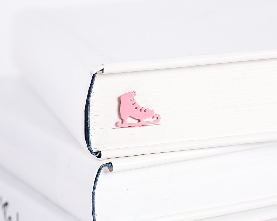 Unique Bookmark Ice Skates, Small Personalized Bookish Gift for Ice ...