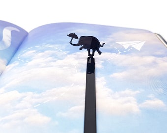 Metal Dancing Elephant Bookmark: Personalized Gift for Elephant Lovers