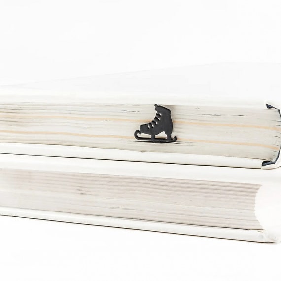Metal Ice Skate Bookmark: Bookish Gift for Readers