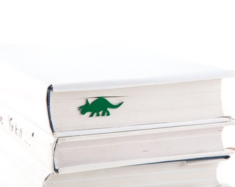 Metal Triceratops Bookmark: Dinosaur Reader Gift