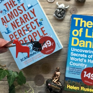 Metal Bookmark Red Dala Horse, Gift for Book Lover, Unique Gift Packaging Ready to Give