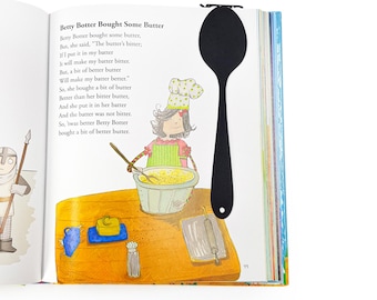 Metal Spoon Bookmark: Silverware Design Foodie Gift