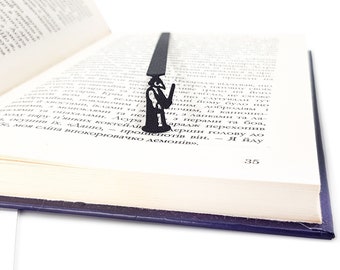 Metal Plague Doctor Bookmark: Goth Halloween Horror Gift