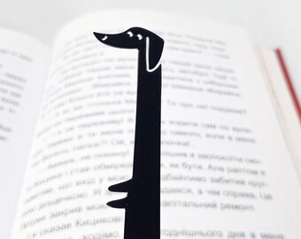 Dackel Lesezeichen aus Metall: Dackel Geschenk