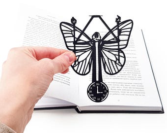 Metal Butterfly Angel Bookmark: Witching Hour Gothic Fantasy Gift