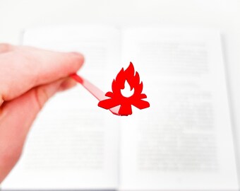 Metal Bonfire Bookmark: Camping Book Lover Outdoor Gift