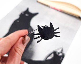 Metal Cat Whiskers Bookmark: Feline Book Lover Gift