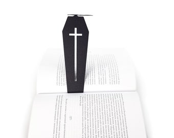 Metal Coffin Bookmark: Gothic Horror Reader Gift