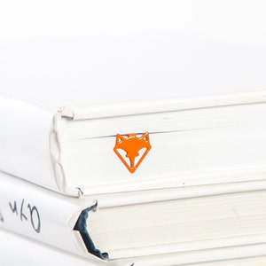 Metall Orange Fuchs Lesezeichen: Personalisiertes Geschenk für Bücherwurm