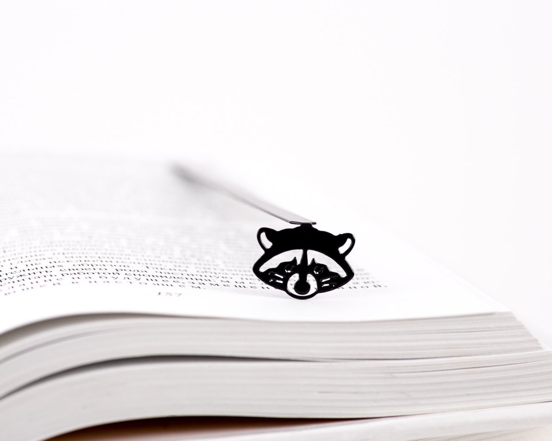 Raccoon Bookmark: Laser Cut Black Metal, Nature Lover Gift - Etsy
