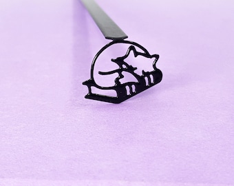 Metal Fox Bookmark: Fox Sleeping on Books Reader Gift