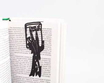 Metal Zombie Bookmark Book of Zombies, Scary Bookish Gift for Horror Loving Friend, Avid Reader, Bookworm, Halloween Bookclub Party Favors