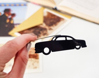 Bookmark Black Car Phantom, Small Personalized Bookish Gift for Car Design Loving Avid Readers, Stocking Filler, Bookclub Party Favor