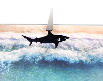 Metal Shark Bookmark: Personalized Gift for Ocean Lovers