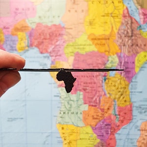 Black metal bookmark Africa - Coolbookmark on Etsy.
