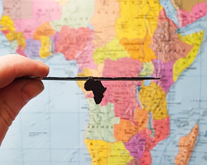 Black metal bookmark Africa - Coolbookmark on Etsy.