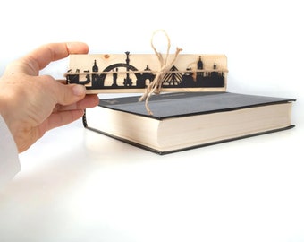 Bookmark Kyiv, Small Bookish Gift for Kyiv Lovers, Avid Readers, Ukraine Day Reading Bookclub Party Favors, Stocking Filler