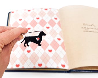Metal Dachshund Bookmark: Weiner Dog Lover Gift