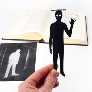 Best friend personalized small bookish gift, Metal Bookmark Book Ghost