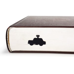 Novelty Bookmark Wind-Up Toy Car, Small Bookish Gift for a Stylish Reader, Dad, Boyfriend, Avid Reader Stocking Stuffer.