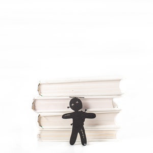 Bookmark Voodoo Doll | Small Scary Bookish Gift for Horror Lover, Avid Reader, Bookworm, Best Friend | Halloween Bookclub Party Favors
