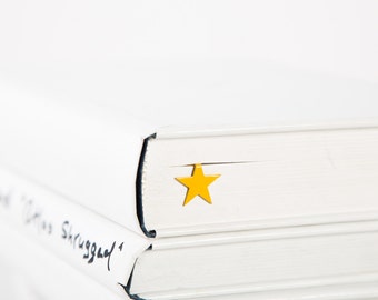 Bookmark Yellow Star, Best Friend Personalized Small Bookish Gift, Present for Bookworms, Stocking Stuffer, for Book Lovers, Avid Readers