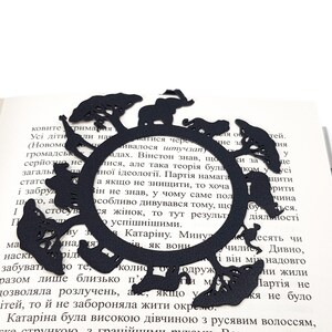 Black metal bookmark Animals of Africa - Coolbookmark on Etsy.