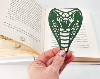 Metal Cobra Bookmark: Gothic Fantasy Book Lover Gift