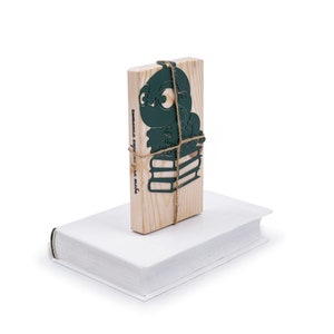 Great bookmark for a bookworm. Perfect book party favor. Great gift for librarian. Sturdy metal bookmark created and made by Coolbookmark in Ukraine.